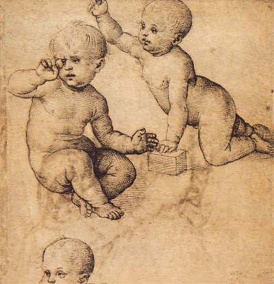Studie von Engeln von Raffaello Sanzio Raphael